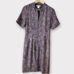 Leggiadro floral jersey knit midi dress
